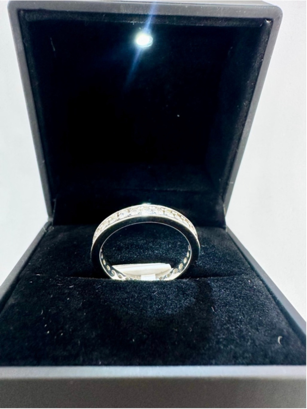 Moissanite Band Channel Set Eternity Ring Wedding Anniversary GRA 18K 925 - Picture 8 of 15